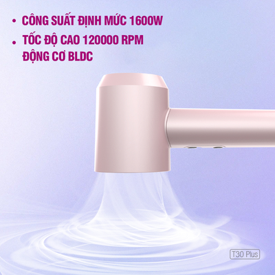 Máy sấy tóc ion âm tốc độ cao T30 Plus