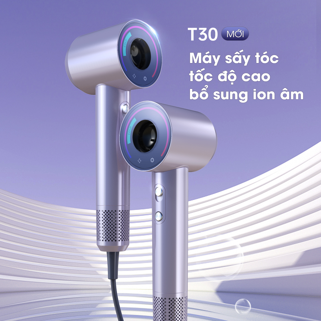 Máy sấy tóc ion âm tốc độ cao T30 Plus